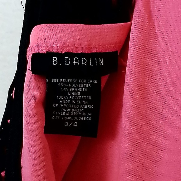 B Darlin Laser Cutout Mini‎ Dress Size S (3/4) in Black and Pink - Picture 12 of 14